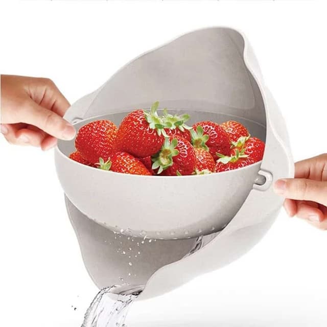 Double drain basket