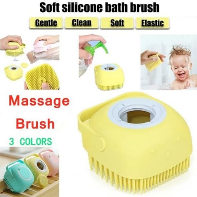 Soft Silicone Bath Brush Body Exfoliator Massage Baby