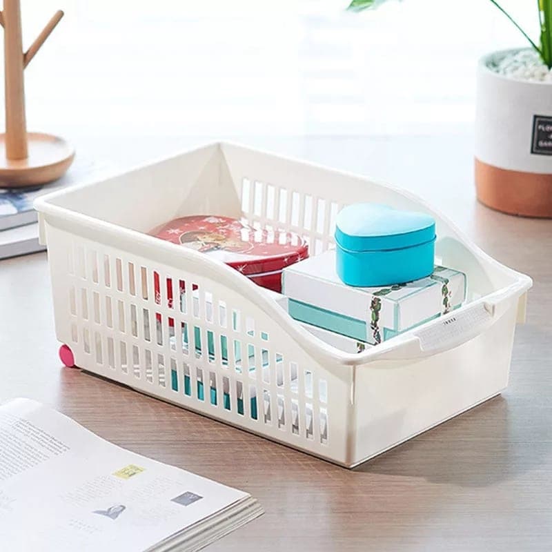 Organizer large Basket, 2 Plastic Storage Basket,