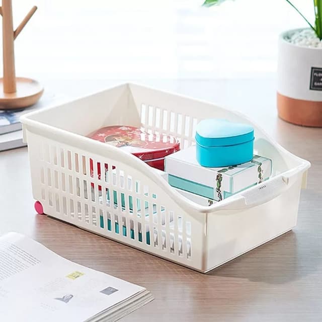 Organizer large Basket, 2 Plastic Storage Basket,