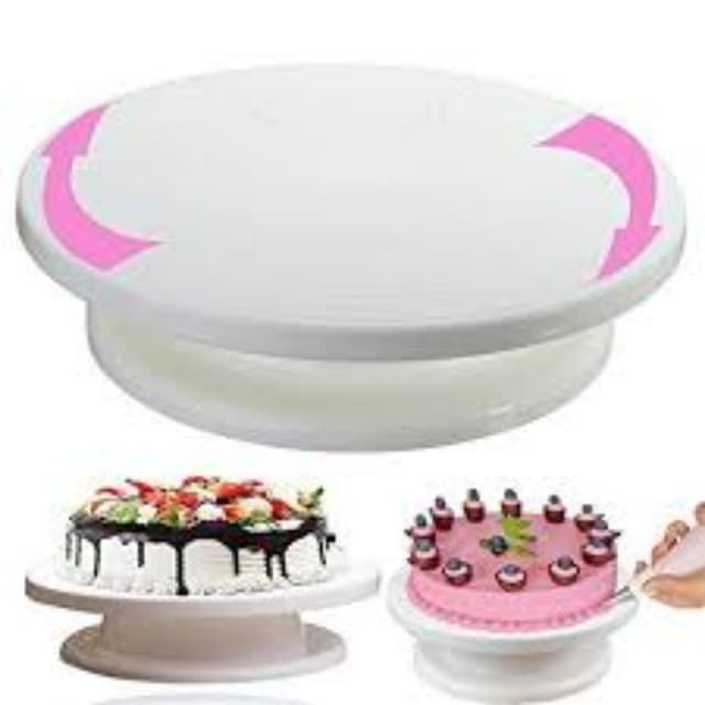 Revolving Stylish Turntable 360 Degree Rotating Cake Stand (Cake Making Too