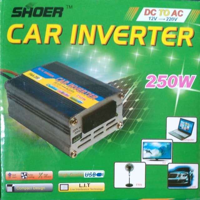 SHOER 250 Watt Car Inverter