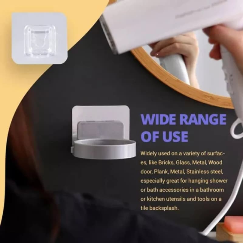 Double-Sided Adhesive Wall Hooks Reusable Waterproof Seamless Hanging Hook 