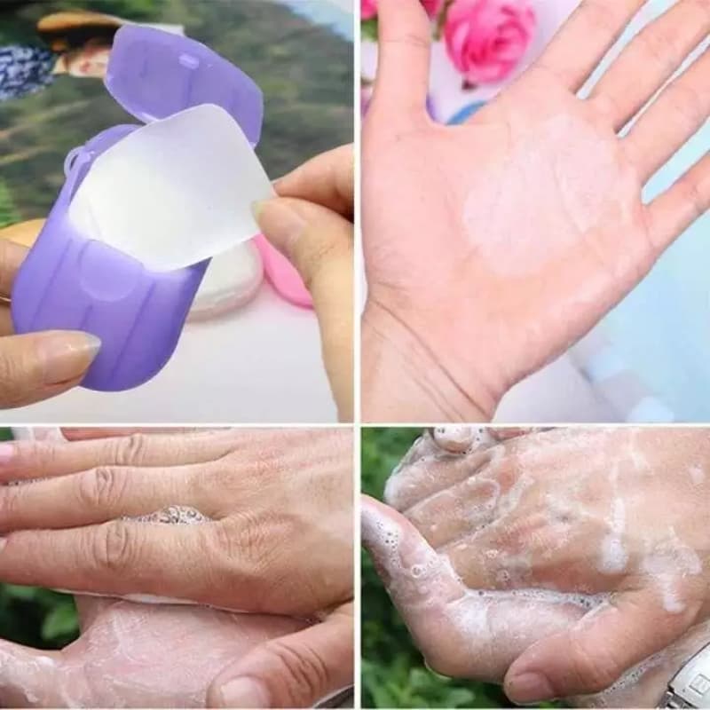 Travel Soap Paper Washing Hand Bath Clean Scented Slice Sheets