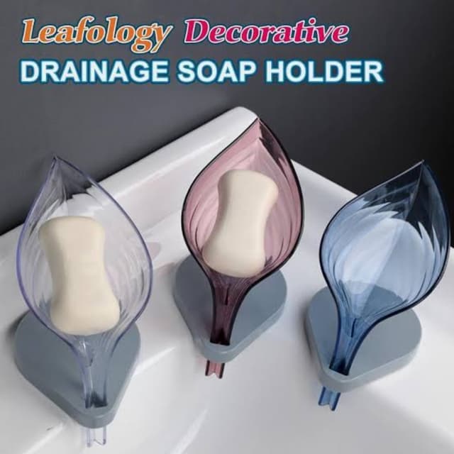Leaf Shape Soap Box Self Draining Soap Holder Leafology Decorative Drainage