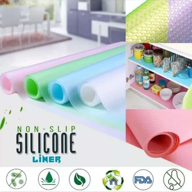 Reusable Shelf Cover Liners Refrigerator/Kitchen/Cabinet Non-Slip Waterproo