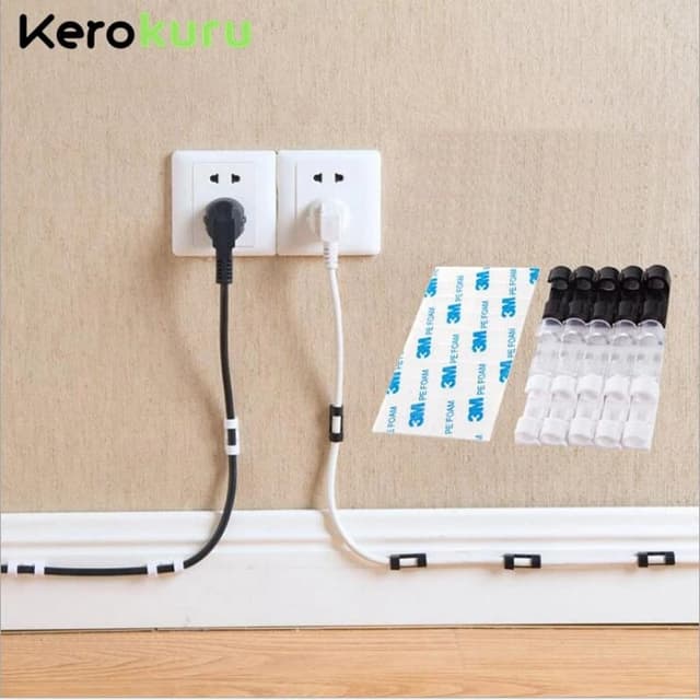 Wire Storage Clips Buckle Management Organizer Securing Cable Clamp Cable H
