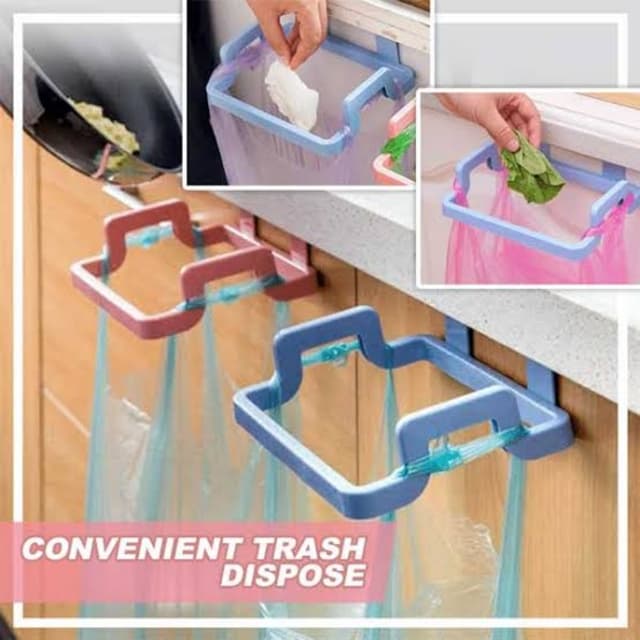 Pack of 2 - Kitchen Cabinet Door Garbage Trash Bag Plastic Bracket Towel Ha