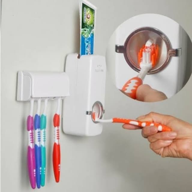Toothpaste Dispenser with Toothbrush Holder best Quality