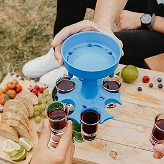 High Quality 6 Shot Glass Dispenser and Holder, Dispenser For Filling Liqui