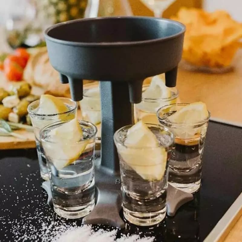 High Quality 6 Shot Glass Dispenser and Holder, Dispenser For Filling Liqui