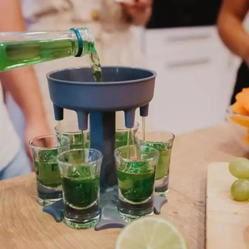 High Quality 6 Shot Glass Dispenser and Holder, Dispenser For Filling Liqui
