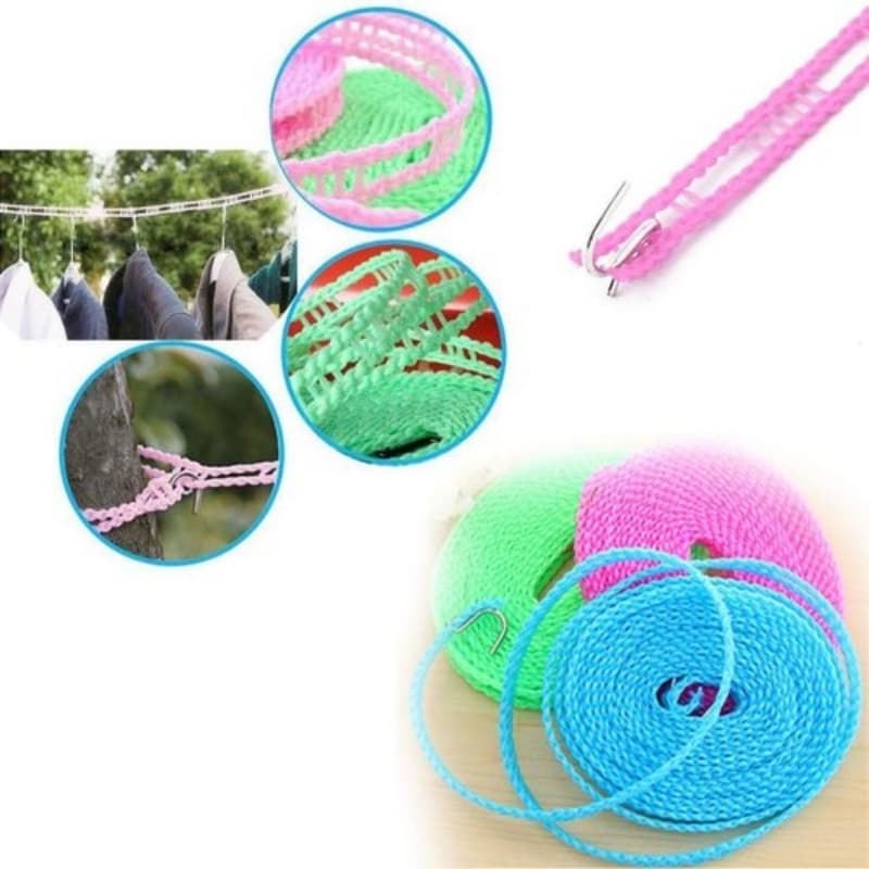 Nylon Rope With Hooks 5 Meters, For Home