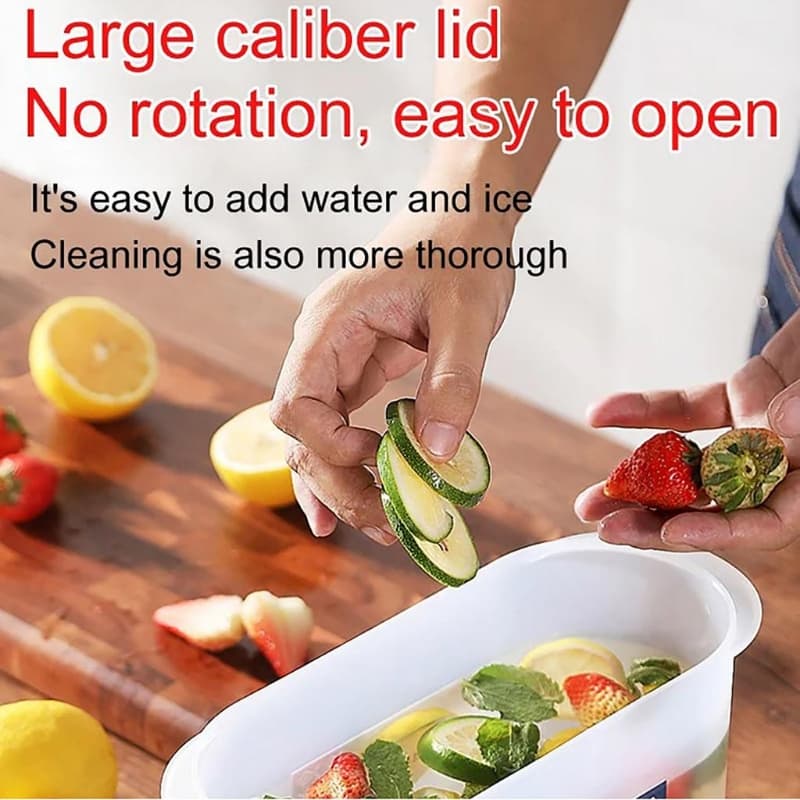 Large Capacityre Frigerator Cold Kettle With Faucet Fruit Teapot Lemonade B