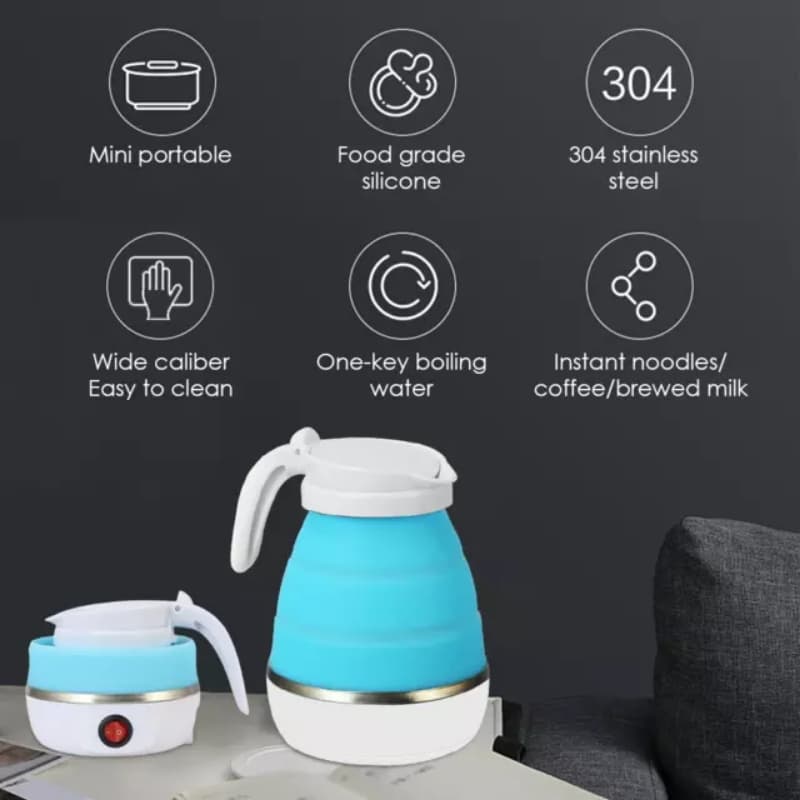 600ml Mini Electric Kettles Xiomi Stainless Steel Silicone Portable Water K