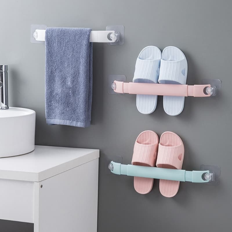 Japanese Style Self Adhesive Wall Mounted Towel Holder Towel Rack Towel Bar