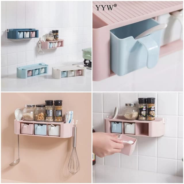 Wall Spice Rack with spoon holder