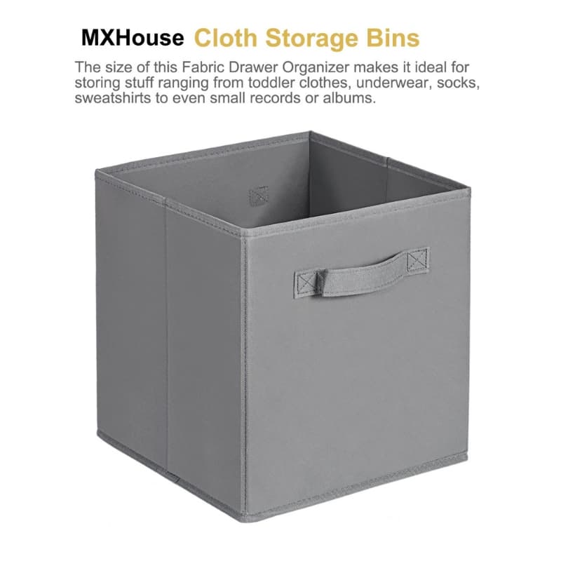 Foldable Square Fabric Storage Bin Collapsible Box Clothes Organizer Cube