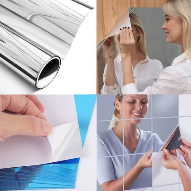 Flexible Self Adhesive Non Glass Mirror Sticker Size 30cm by 40 cm